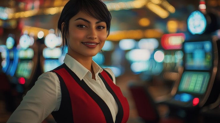 Antarmuka permainan Starlight Princess di platform starjp menampilkan simbol-simbol fantasi dan reel slot bercahaya